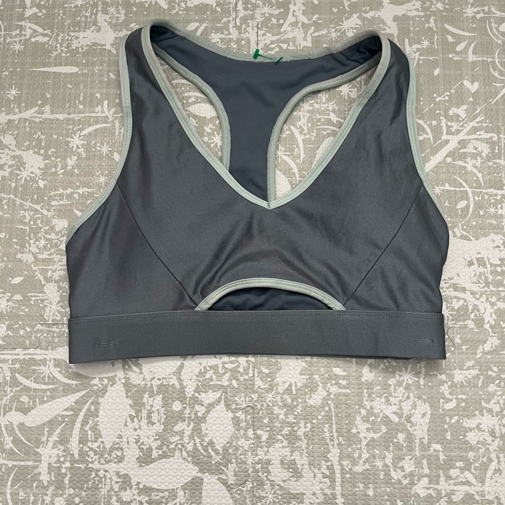 Fabletics Gray Racerback Sports Bra